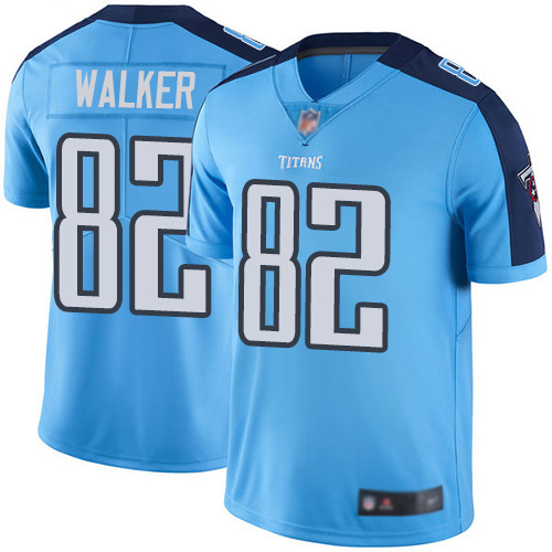 Tennessee Titans Limited Light Blue Men Delanie Walker Jersey NFL Football 82 Rush Vapor Untouchable